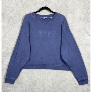 Levi's Strauss & Co Heritage Sweatshirt Womens L Blue French Terry Casual Baggy